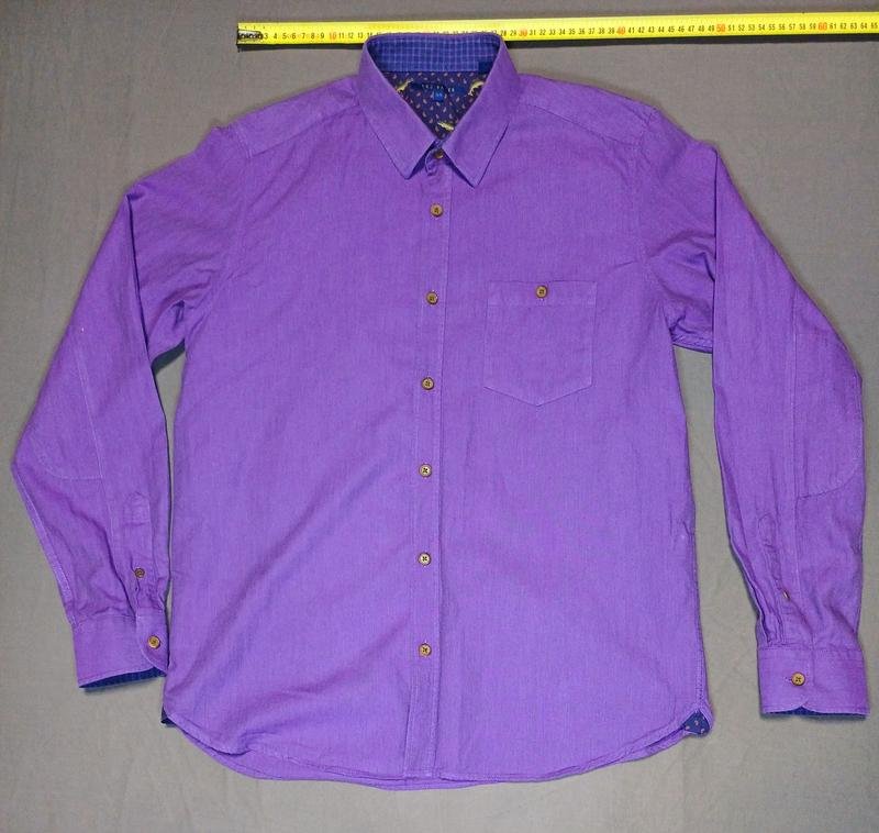 Uomo Ted Baker Camicia Viola Cotone 36 / S / 44