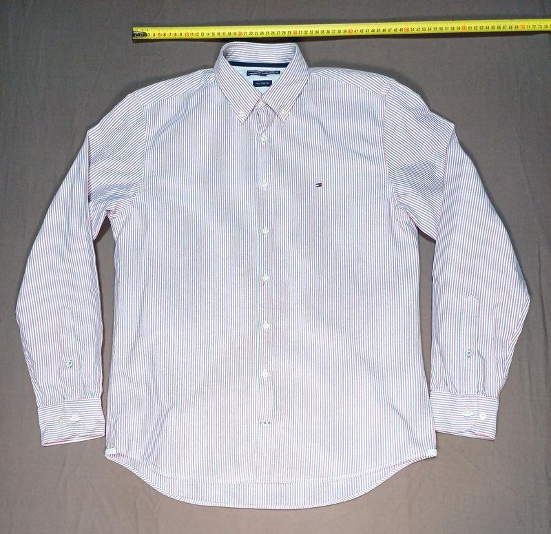 Мужской Tommy Hilfiger Рубашка Красный Хлопок 40