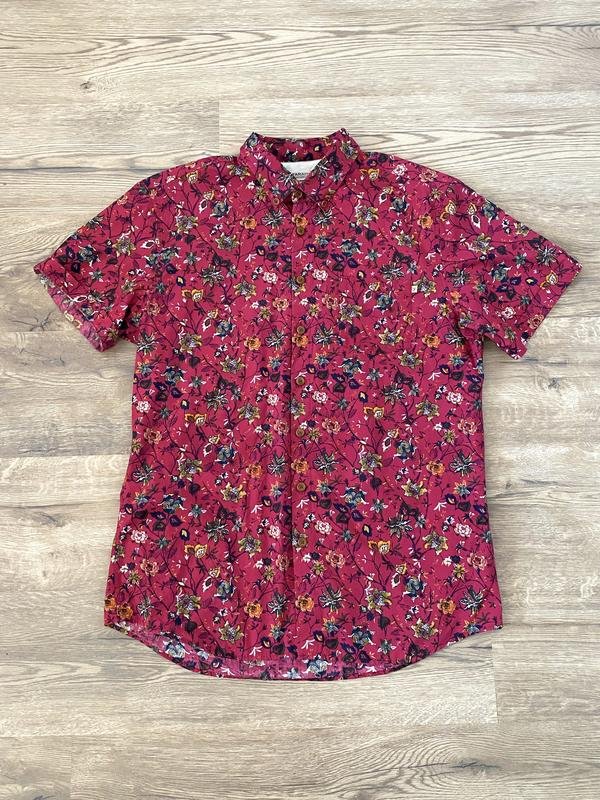 Мужской Farah Рубашка Красный Хлопок 42 / XL / 50