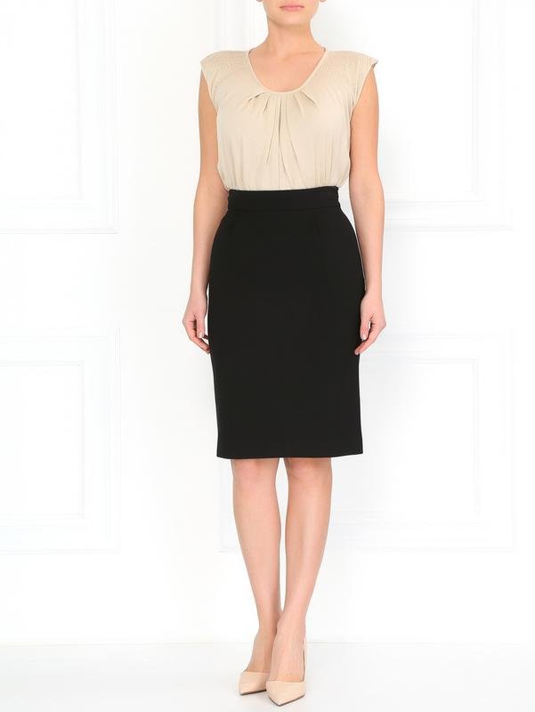 Donna Jil Sander Gonna Nera Lana 38 / M / 46