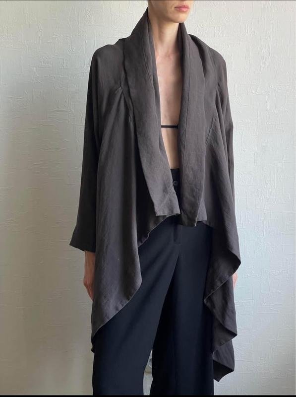 Женский Yohji Yamamoto Свитер Хаки Лен M