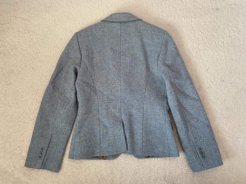 Donna Harris Tweed Blazer Grigio Lana 36 / S / 44