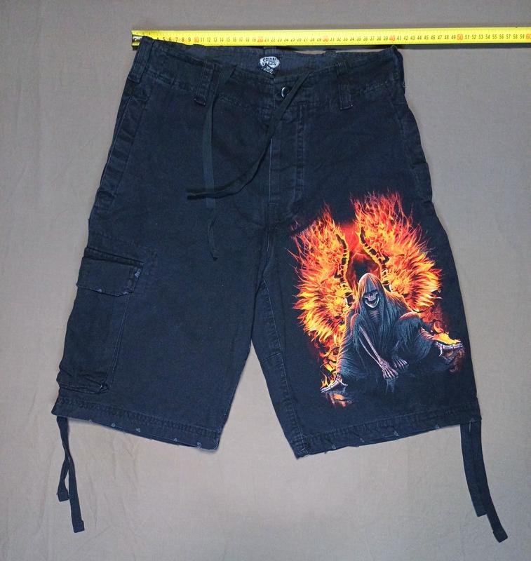 Men Spiral Shorts Black Cotton 29 / S / 42