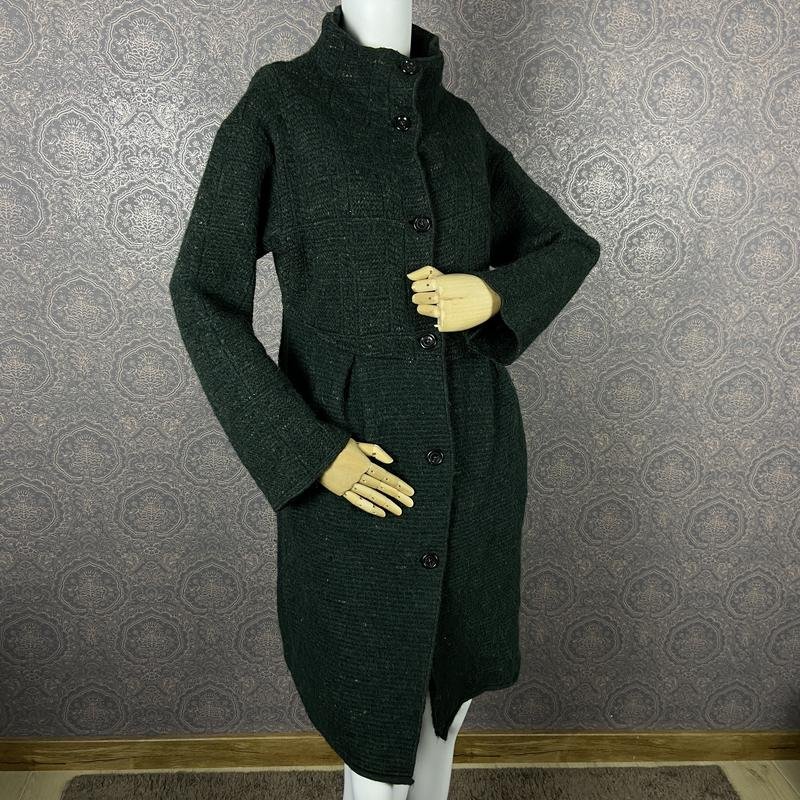 Damen Transit Mantel Grün Wolle 38 / M / 46