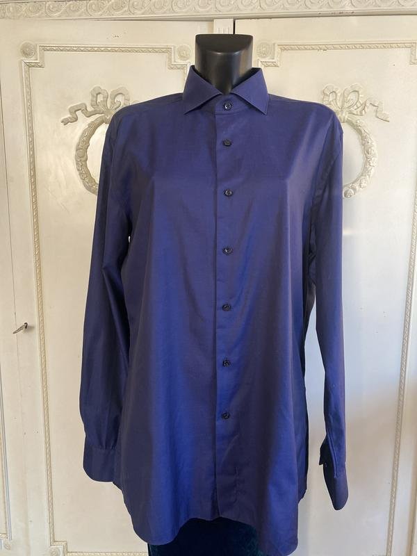 Herren Xacus Hemd Marineblau Baumwolle 44 / XXL /