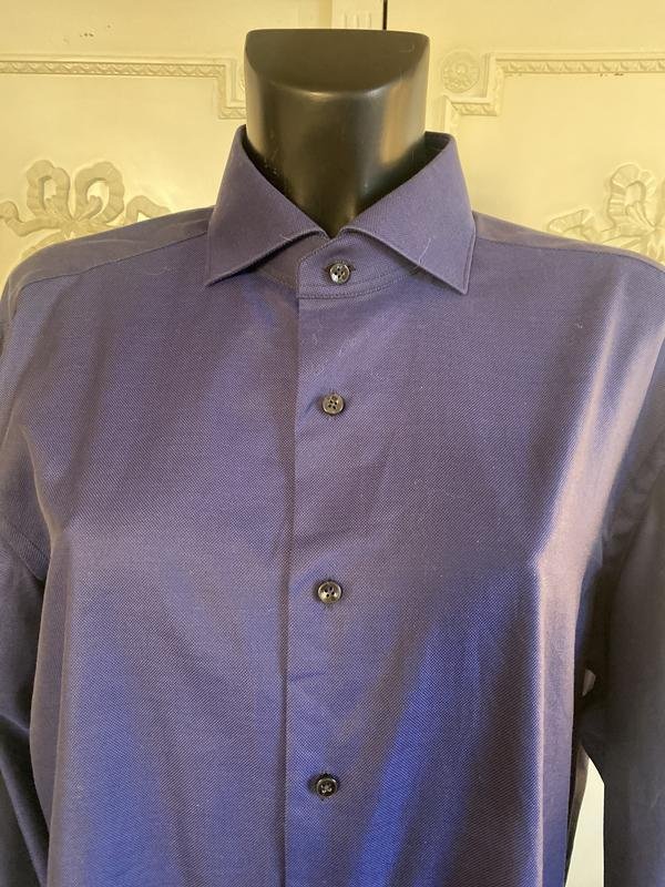 Herren Xacus Hemd Marineblau Baumwolle 44 / XXL /