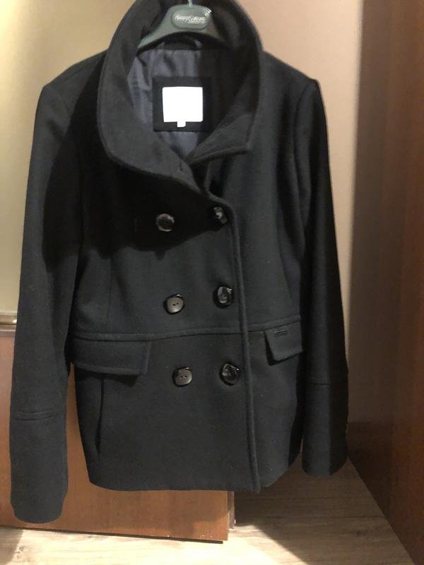 Women Paul & Shark Coat Black Wool 42 / XL / 50