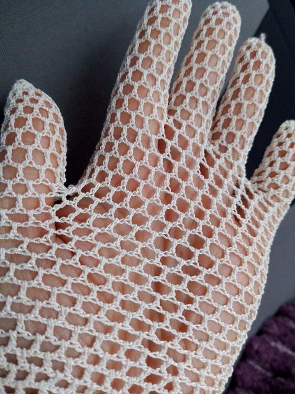 Women American Vintage Gloves White Knit 6