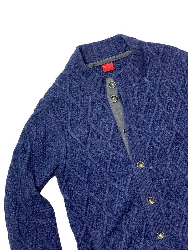 Uomo Olymp Maglione Blu Navy Alpaca 36 / S / 44