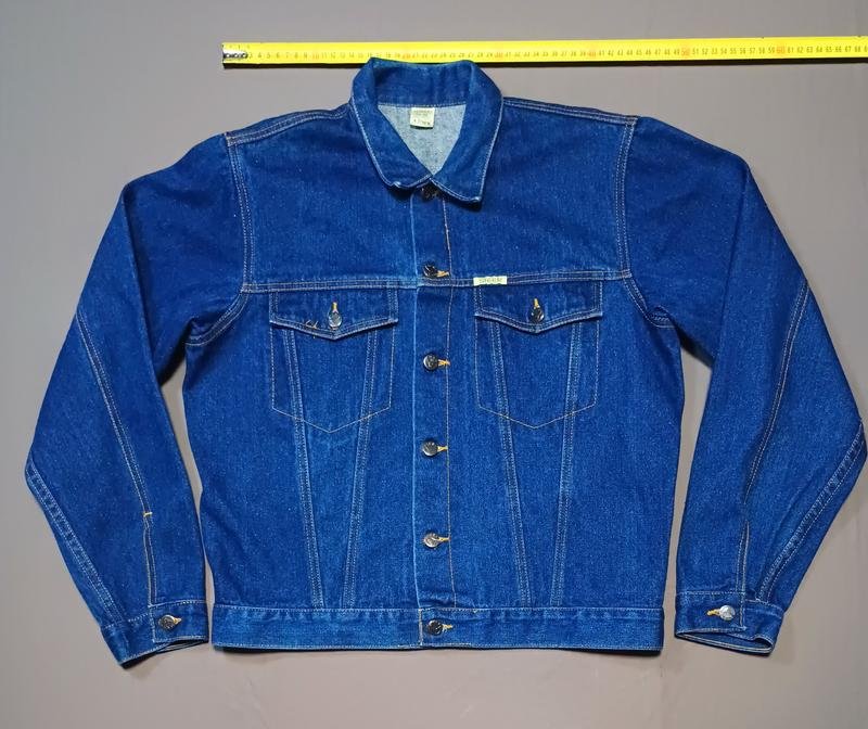 Men Vintage Jacket Navy Cotton 42 / XL / 50