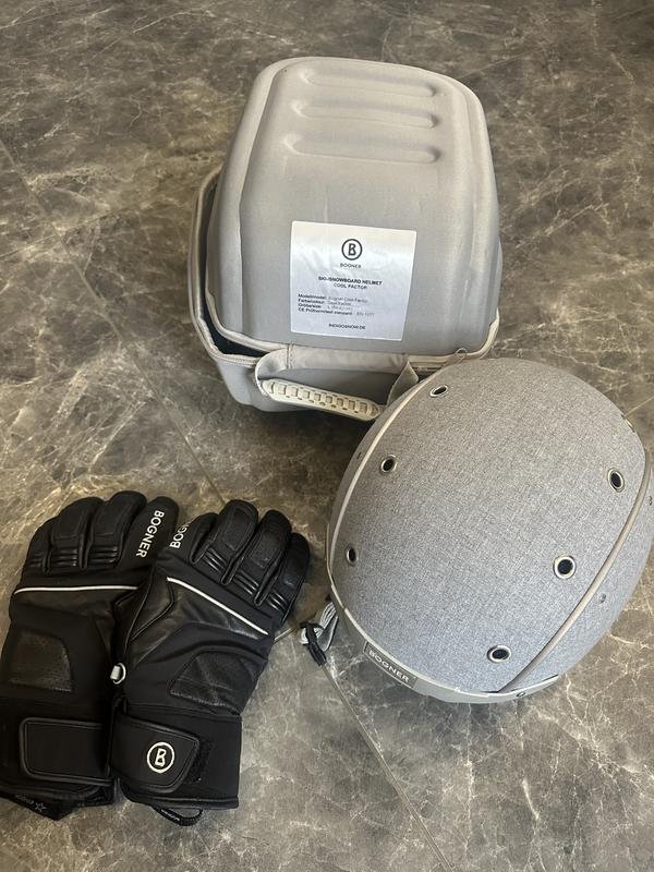 Men Bogner Ski Helmet Silver L