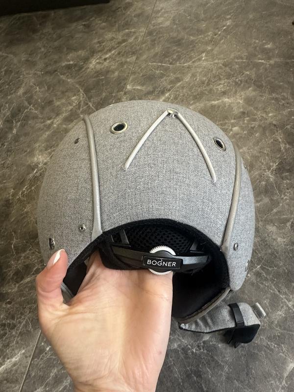 Men Bogner Ski Helmet Silver L