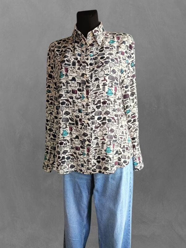 Женская Taifun Рубашка Белая Вискоза 42 / XL / 50