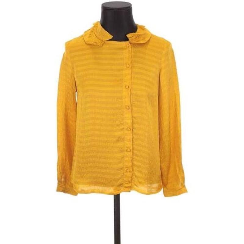 Damen Claudie Pierlot Bluse Gelb Viskose 34