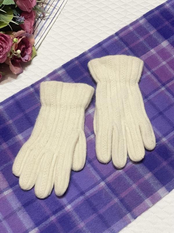 Women Ben Sherman Gloves White Angora One Size