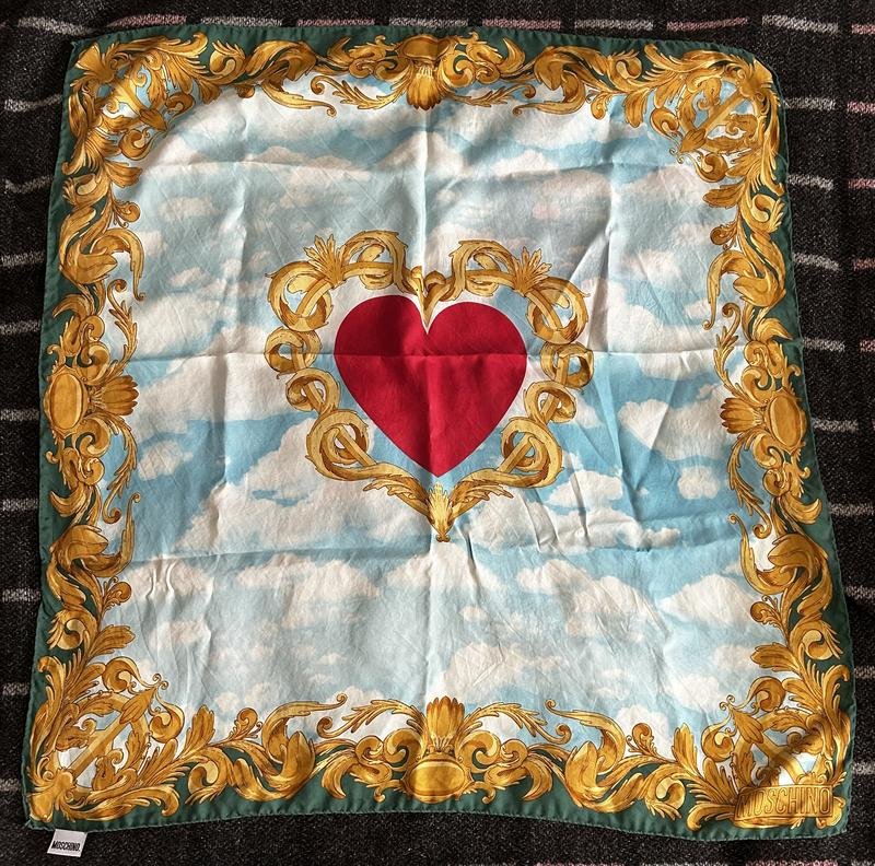 Foulard Moschino Blanc Soie