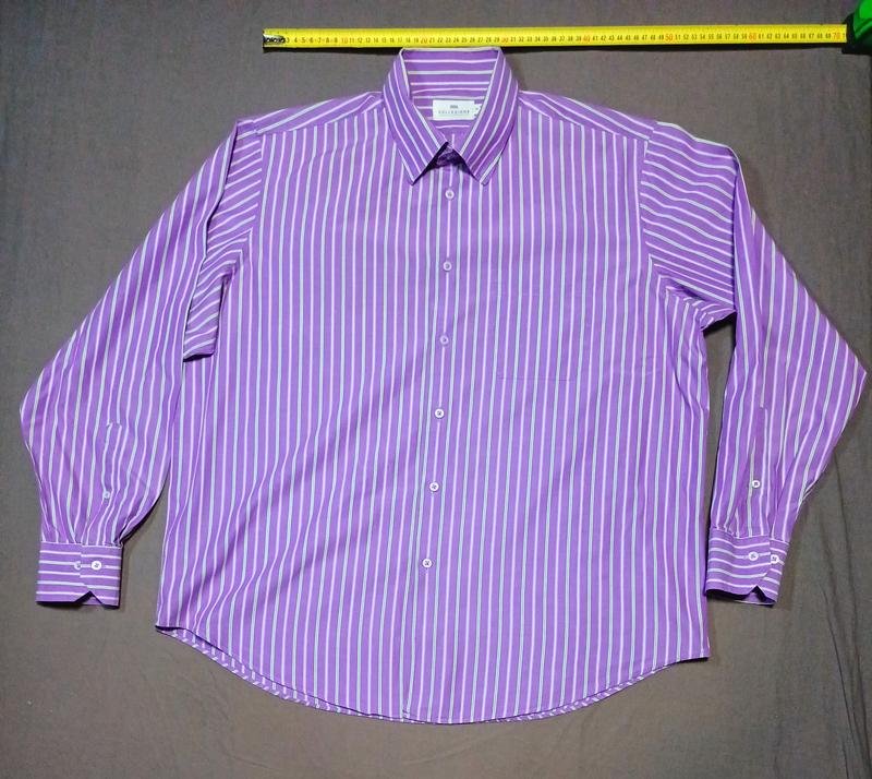 Herren Marks & Spencer Hemd Lila Baumwolle 42 / XL