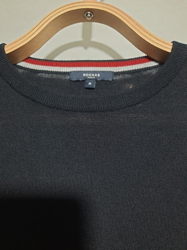 Homme Rochas Pull Bleu Marine Laine 38 / M / 46