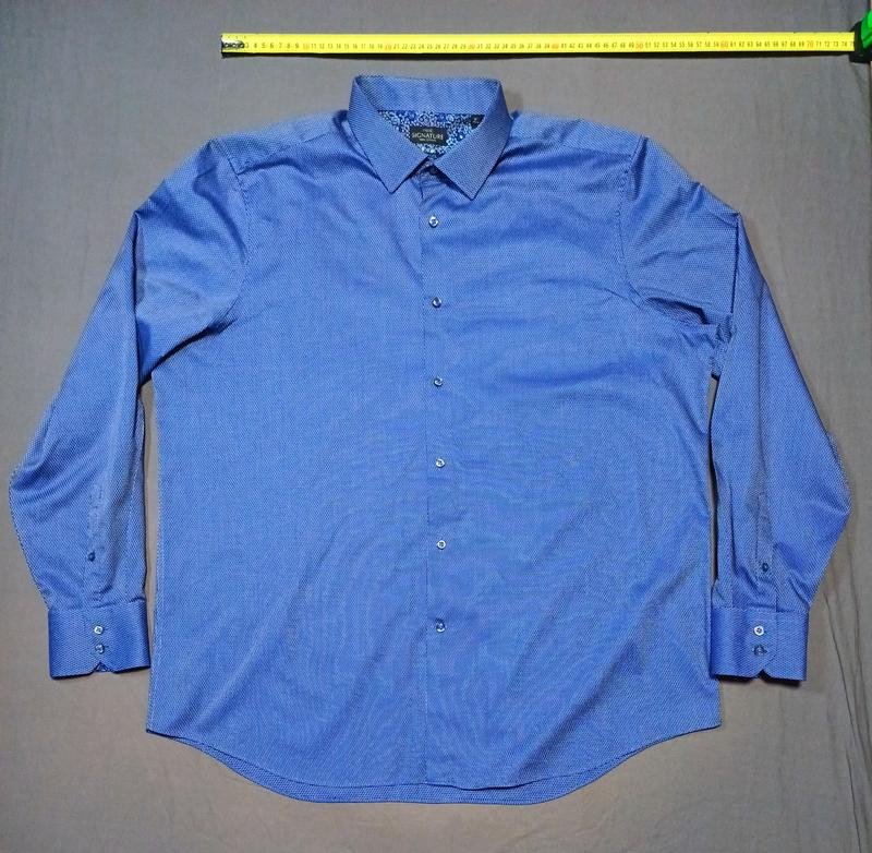 Мужской Next Рубашка Серебристый Хлопок 44 / XXL /