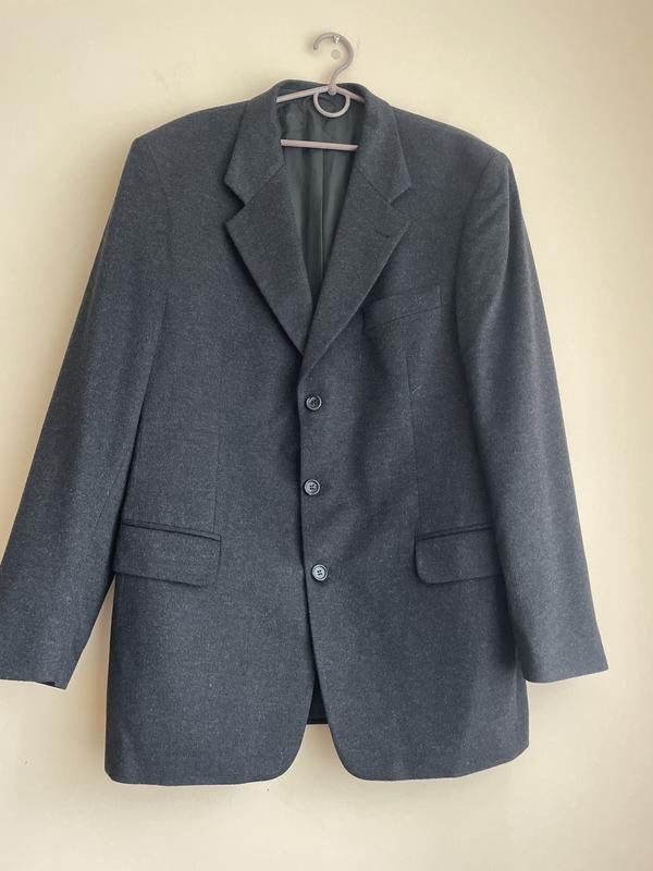 Herren Barutti Sakko Grau Wolle 40 /L / 48