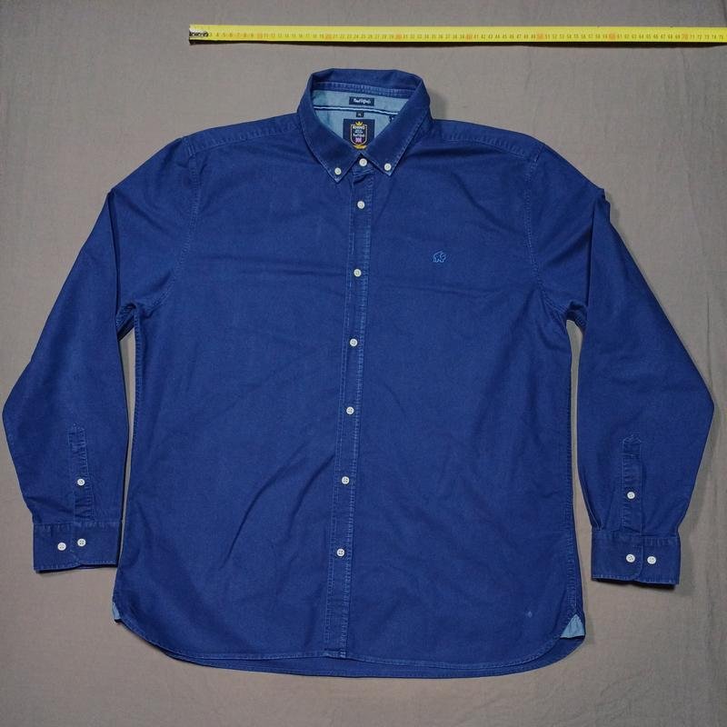 Men Rhino Rugby Shirt Navy Cotton 42 / XL / 50