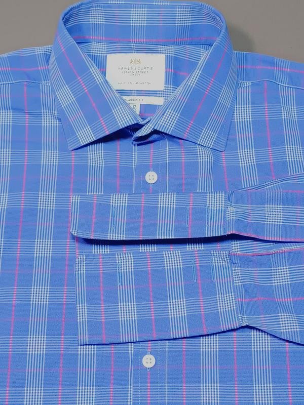 Men Hawes & Curtis Shirt Blue Cotton 42 / XL / 50