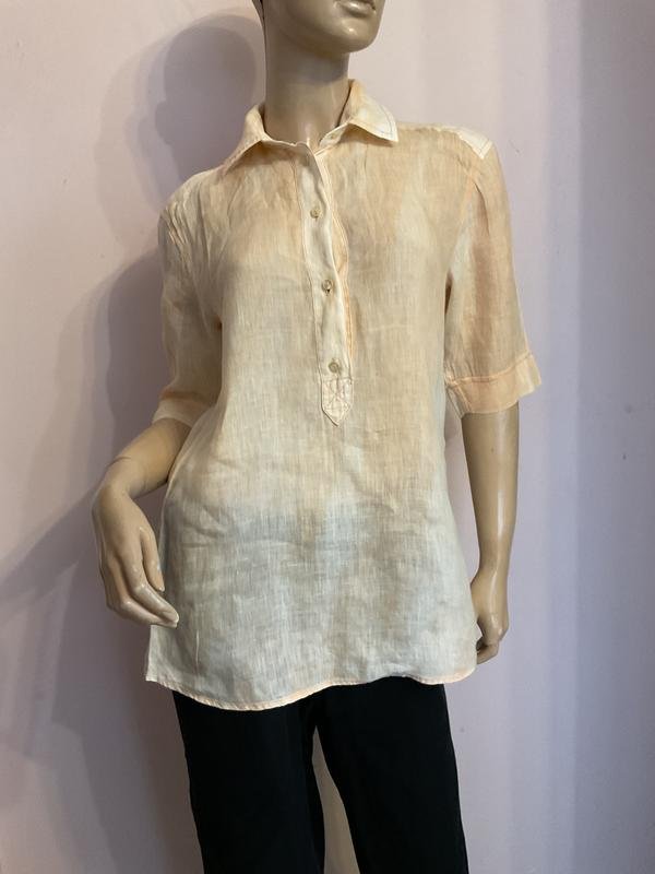 Women Jacques Britt Shirt Orange Linen 36 / S / 44