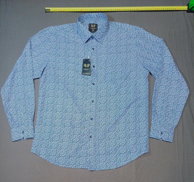 Мужской Amparo Рубашка Белый Хлопок 40 /L / 48