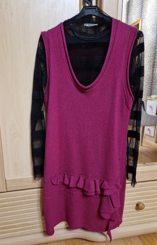 Женский Alberta Ferretti Сарафан Розовый Шерсть 36