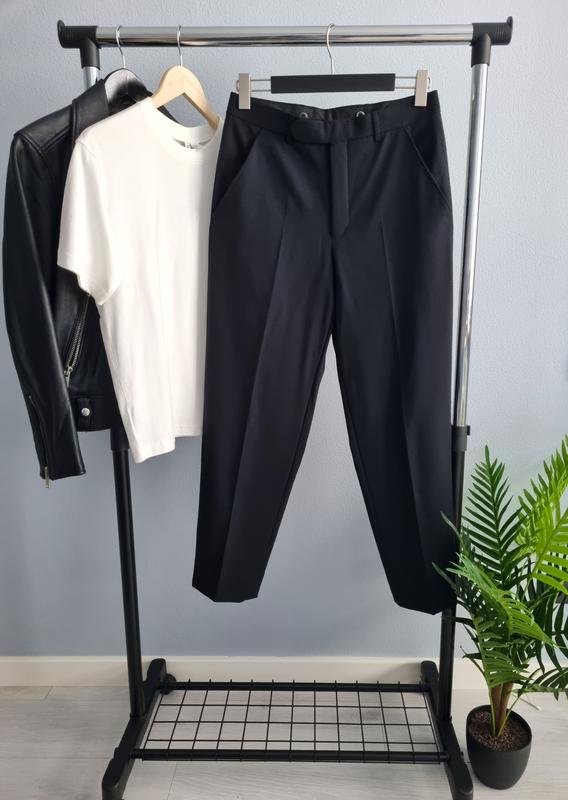 Homme Corneliani Pantalon Noir Laine 32 / M / 46