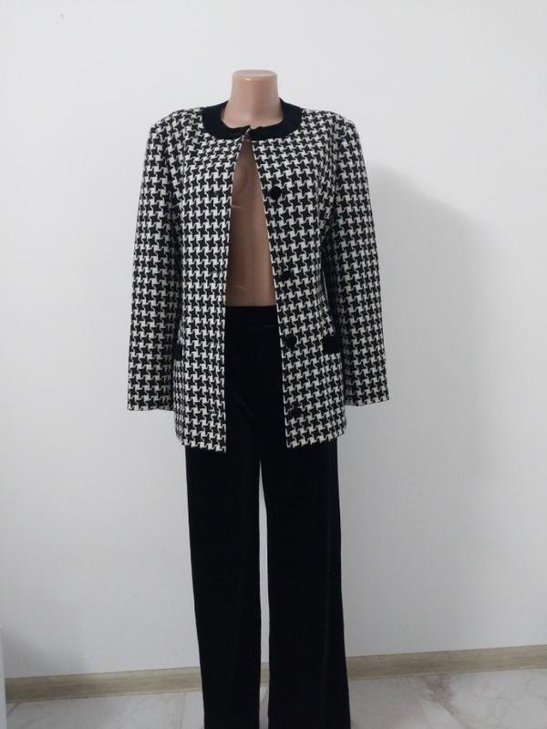 Women Vintage Blazer Black Wool 38