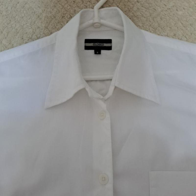 Men Closed Shirt White Cotton 36 / S / 44