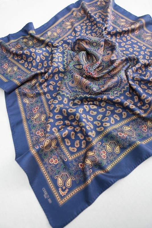 Cerruti Scarf Navy Silk