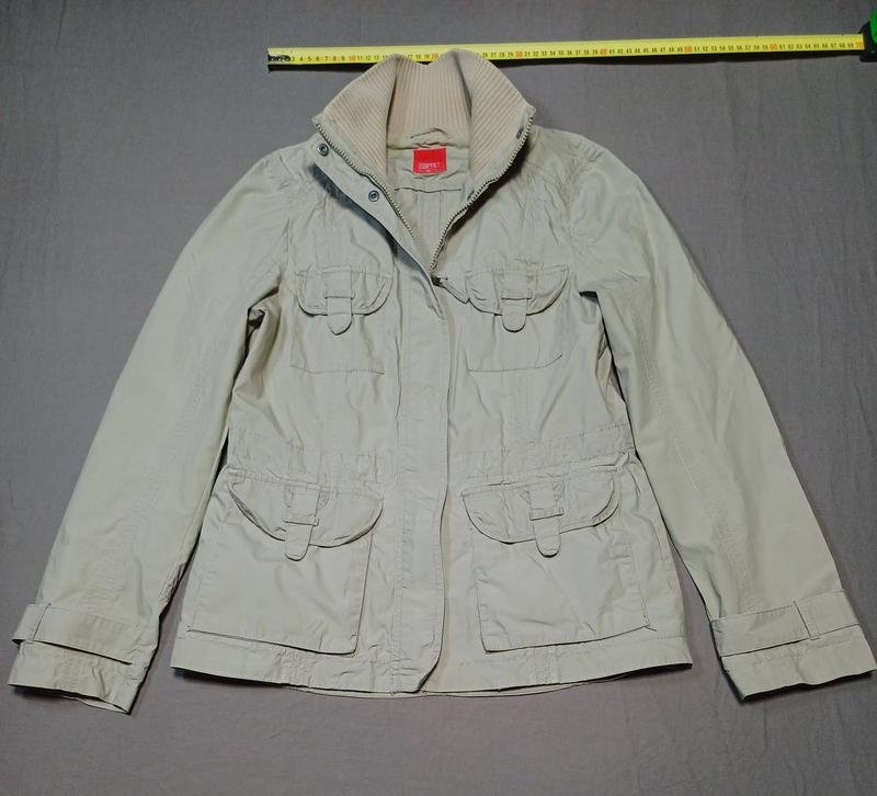 Женский Esprit Куртка Серый Хлопок 38 / M / 46