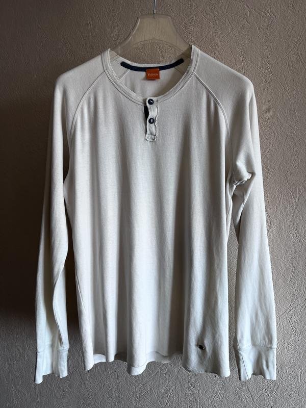 Men BOSS Orange Sweater Beige Cotton 42 / XL / 50