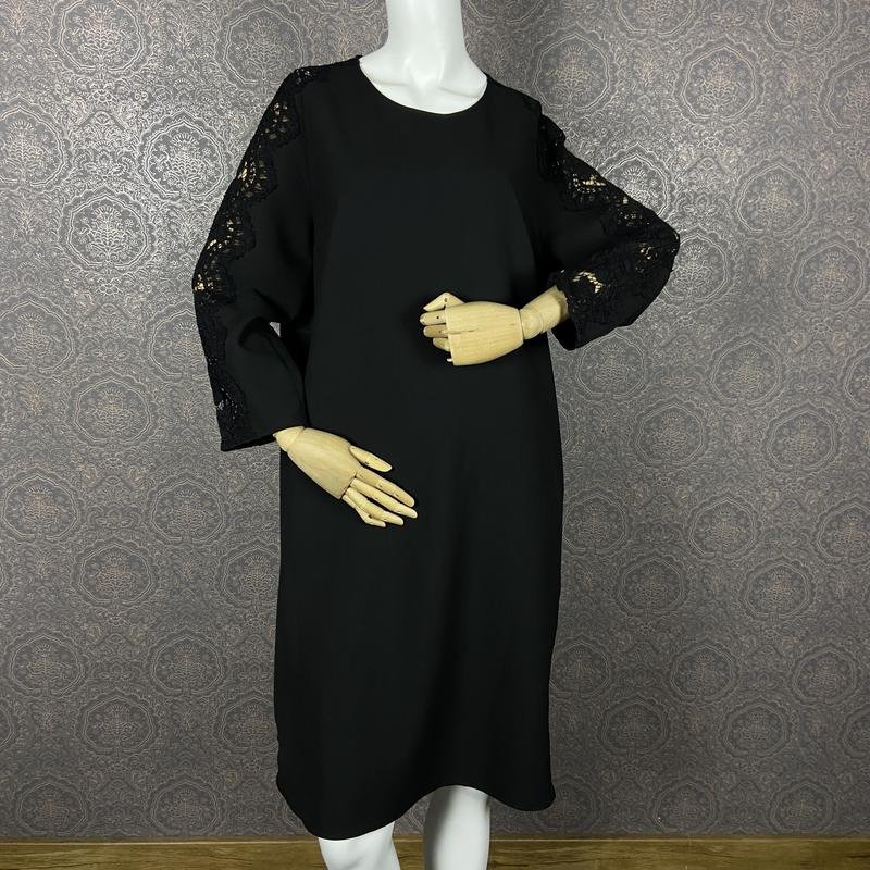 Damen Hugo Boss Kleid Schwarz Viskose 40 / L / 48