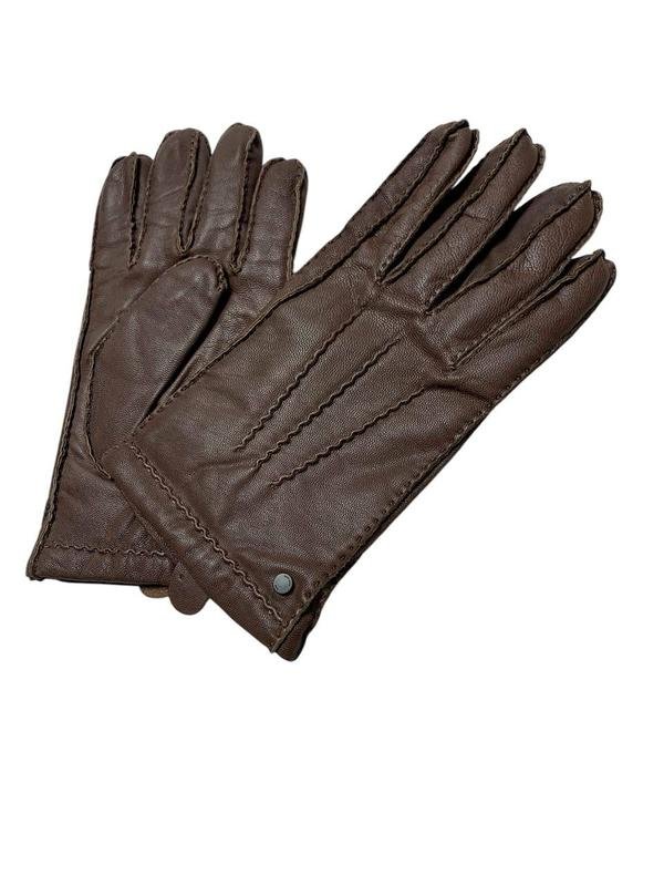 Унисекс Hugo Boss Перчатки Коричневый Кожа XL
