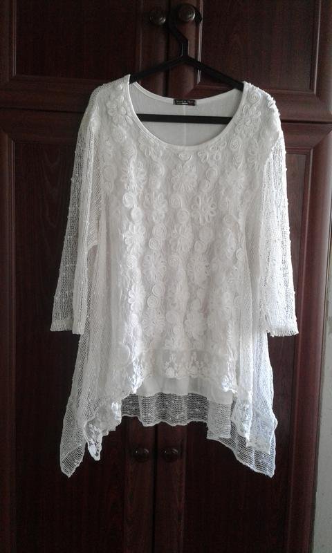 Donna Luigi Moda Camicia Bianca Poliestere 46 /