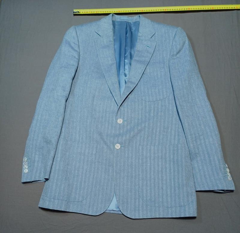 Мужской M&S Пиджак Серый Шерсть/Лен 38/M/46