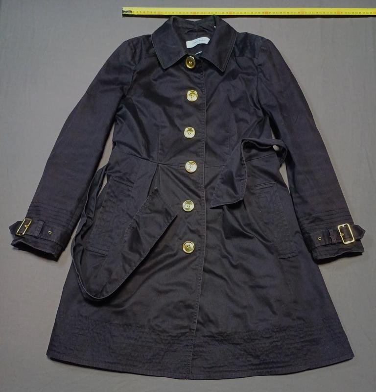 Women ZARA Trench Coat Brown Cotton 40