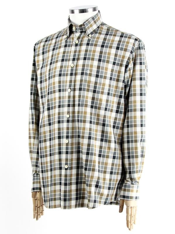 Men Bogner Shirt Beige Cotton 42 / XL / 50