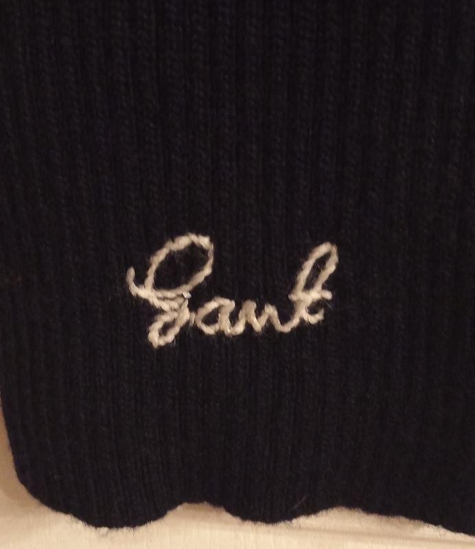 Écharpe Gant Bleu Marine Laine