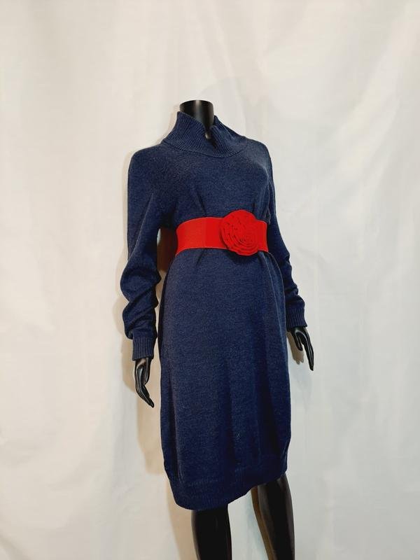 Femme Gran Sasso Robe Bleu Marine Laine 38 / M /