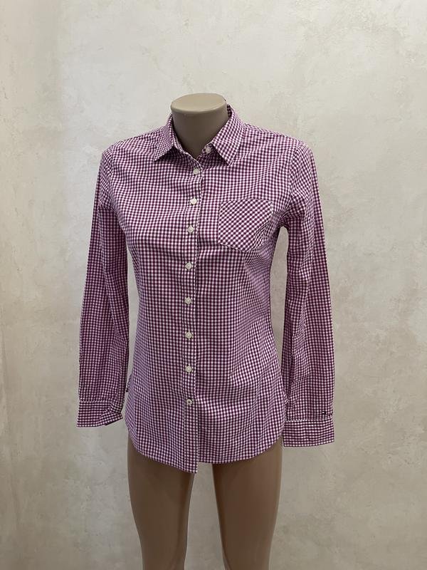 Женская Tommy Hilfiger Рубашка Фиолетовая Хлопок