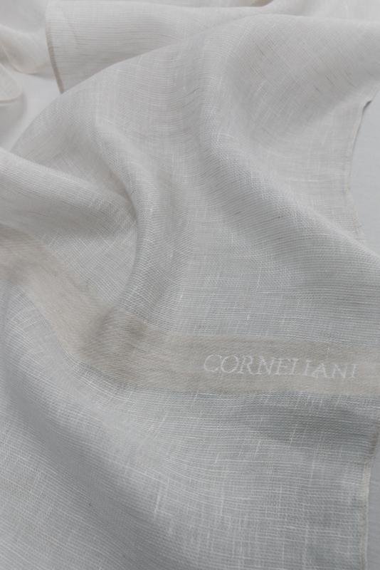 Unisexe Corneliani Écharpe Blanche Lin