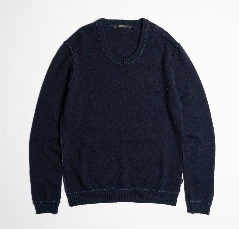 Uomo Tiger Of Sweden Maglione Blu Navy Lana 40 /L