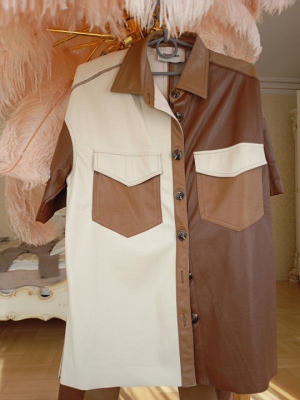 Women Nanushka Suit Beige Leather 36 / S / 44