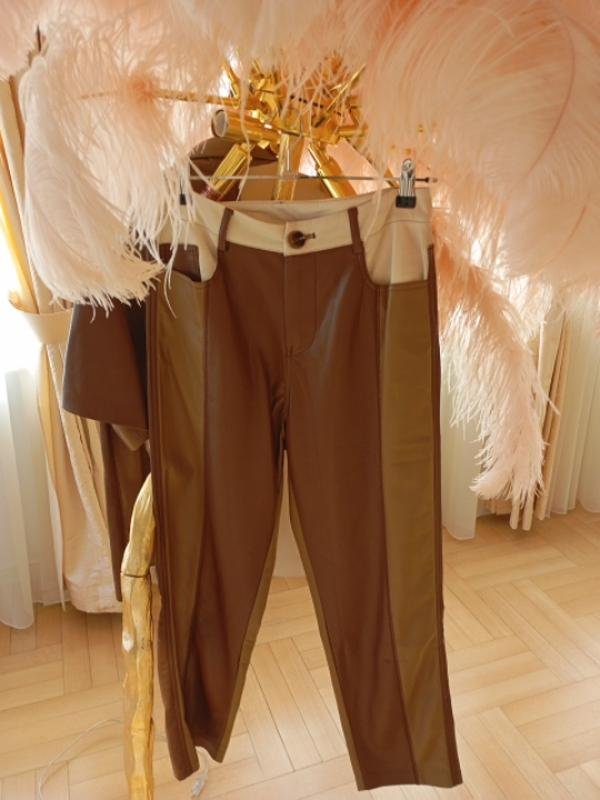 Women Nanushka Suit Beige Leather 36 / S / 44