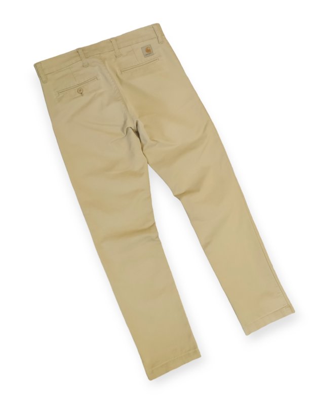 Мужские Carhartt WIP Джинсы Бежевый Хлопок XS