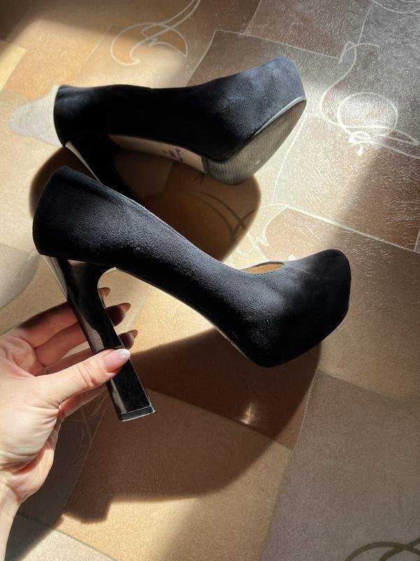 Женские Туфли Чёрные Замша 40.5